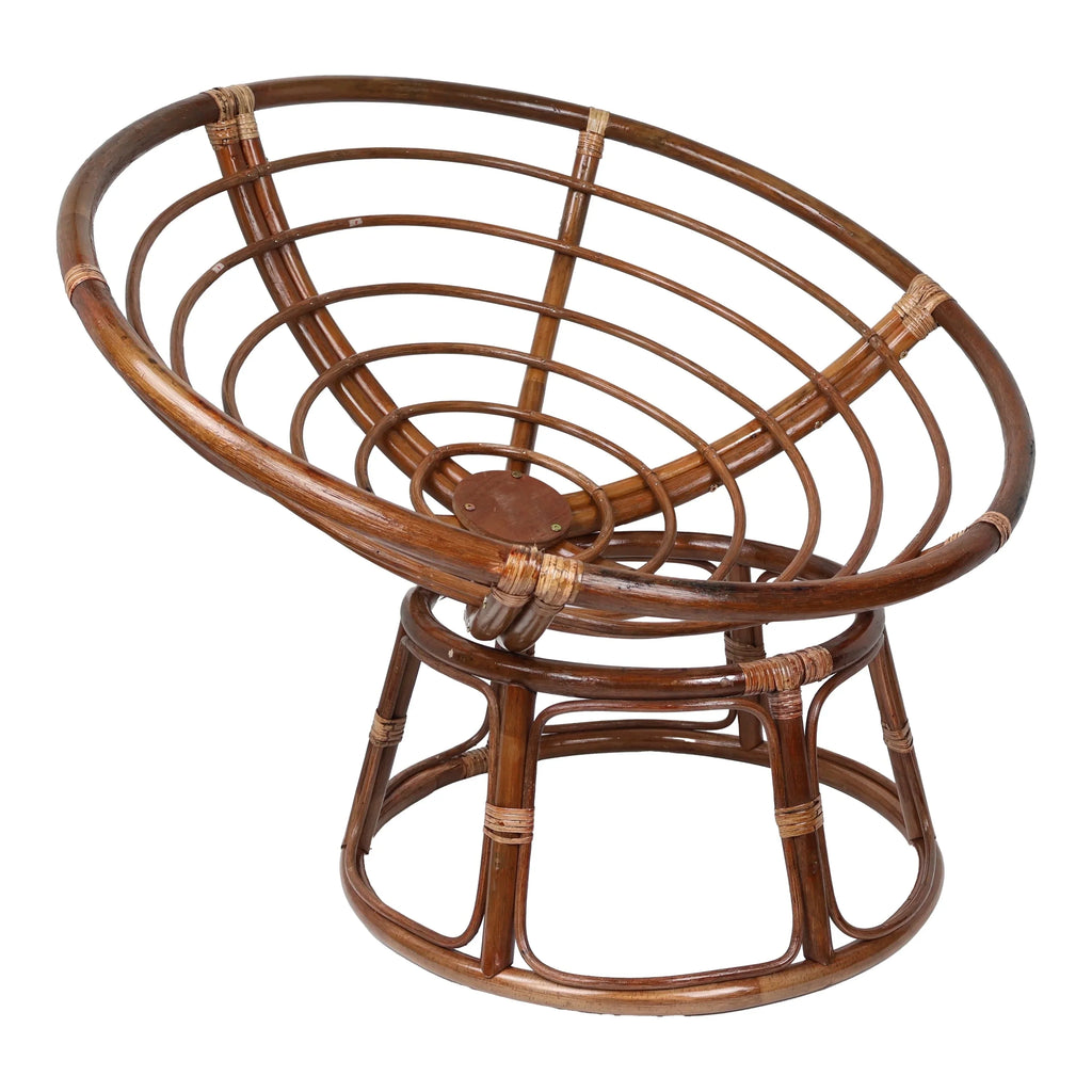 Bali-Papasan-Sessel aus Rattan, 42 Inch, mit Köperstoffkissen