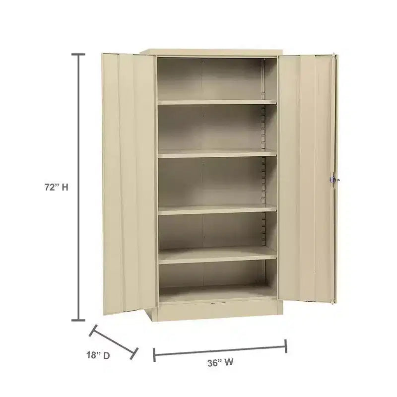 Edsal freistehender Stahlschrank, Beige, 36Wx18Dx72H