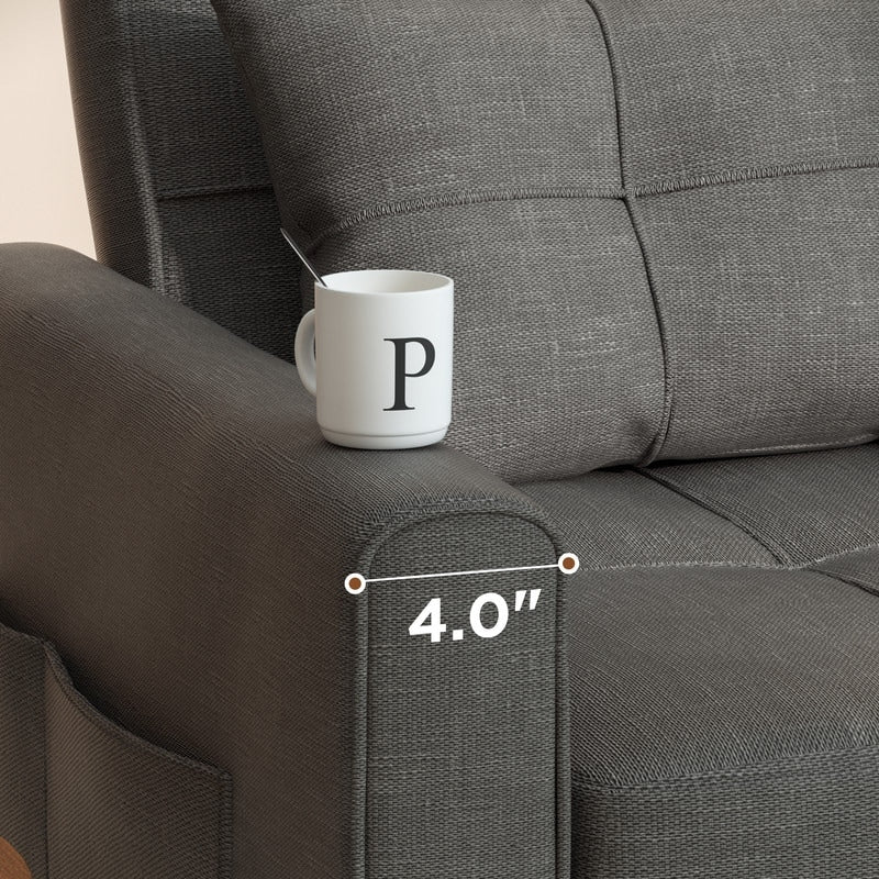 3-in-1-Schlafsofa mit verstellbarer Liegefläche, ausziehbares Sesselsofa, umwandelbares Klappbett fürs Wohnzimmer