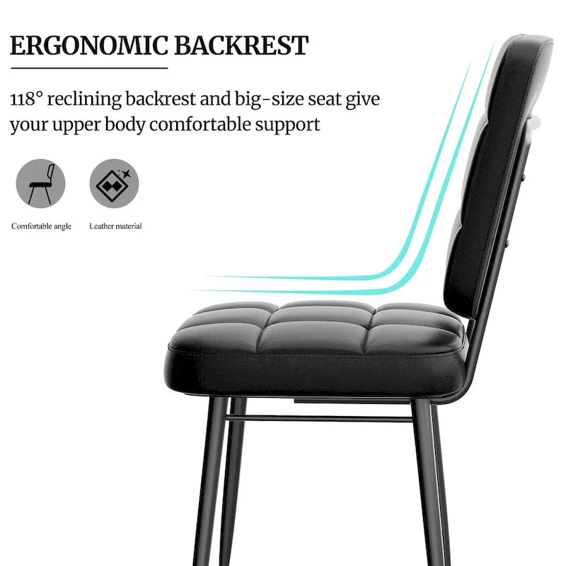 Moderne eetkamerstoelen, set van 2/4/6/8, gestoffeerde keukenstoelen met dikke zitting voor de eetkamer