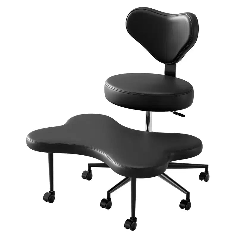 Pinmoco ergonomischer Bürostuhl mit gekreuzten Beinen, höhenverstellbarer Meditationsstuhl, um 360° drehbar, mit Lendenstütze, Arbeits- und Bürostuhl, ADHD-Stuhl