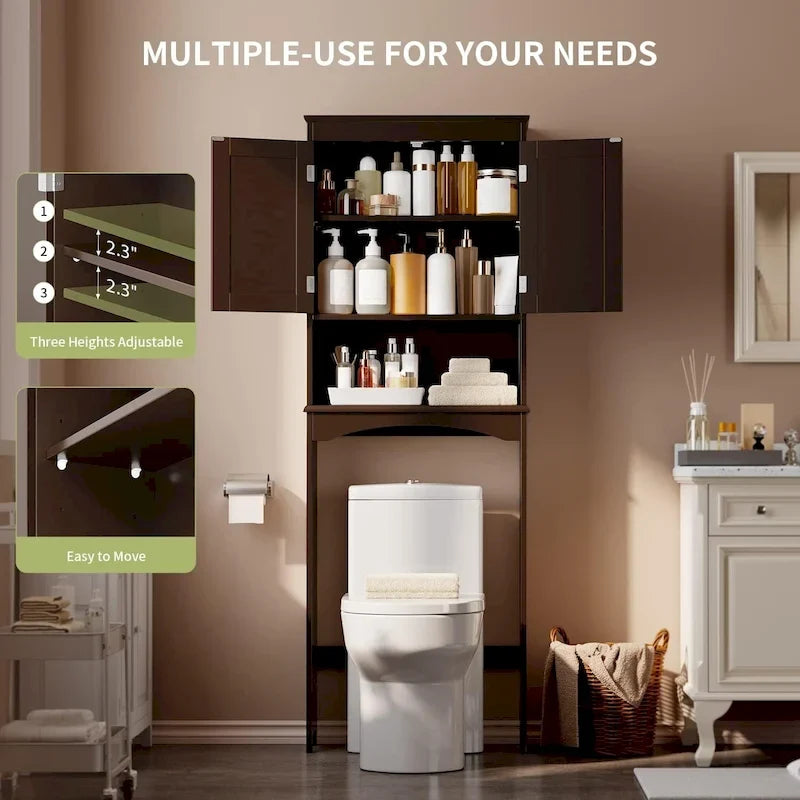 Badezimmerschrank, Toilettenschrank, Badezimmerregal über der Toilette, platzsparende Toilette