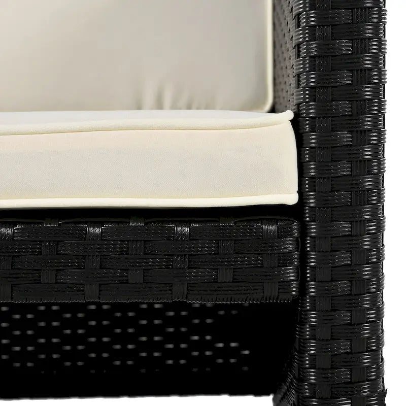 Spa-Umrandung, quadratisches Outdoor-Rattan-Ecksofa-Set mit Spa-Gestell