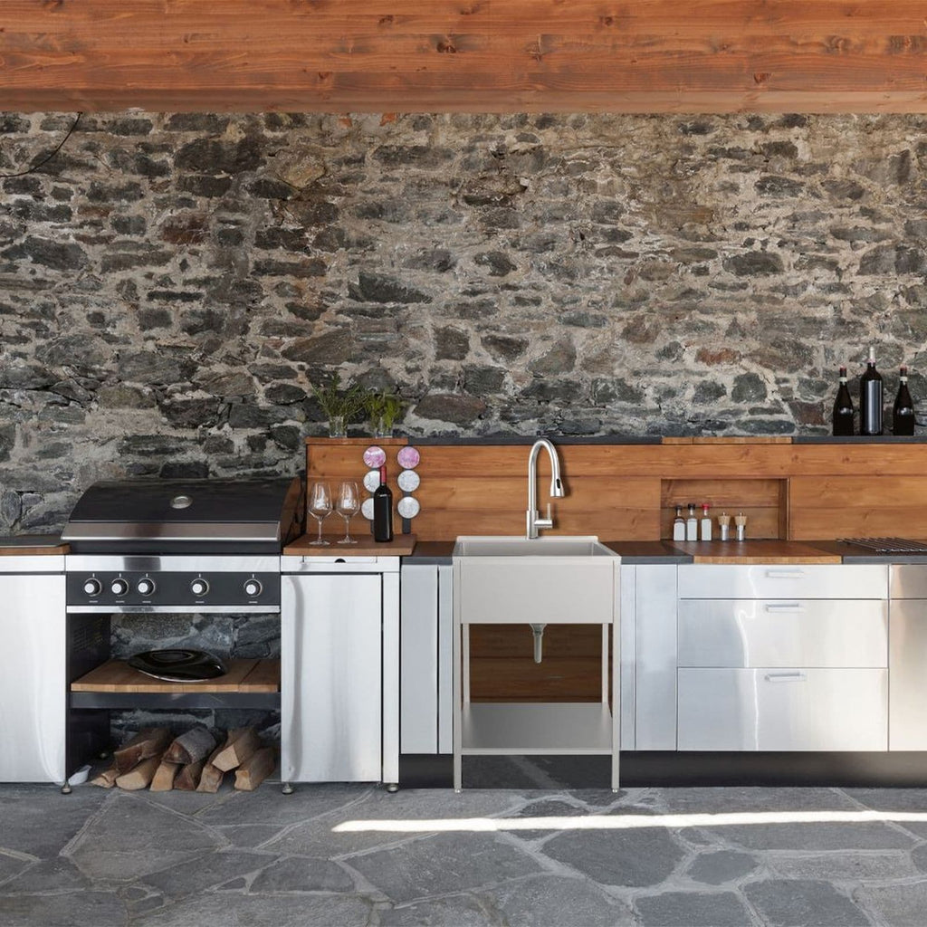 24 Zoll B x 22 Zoll T x 35 Zoll H Edelstahl-Waschbecken mit Gestell W