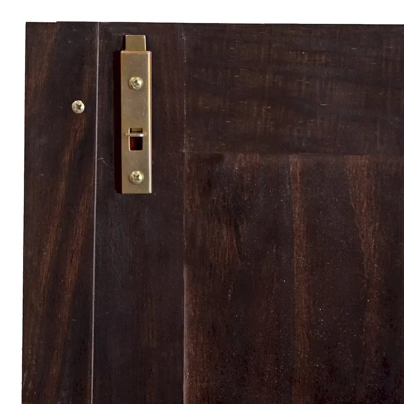 Armoire à 3 portes - Blanc/Moka/Java - Bois massif